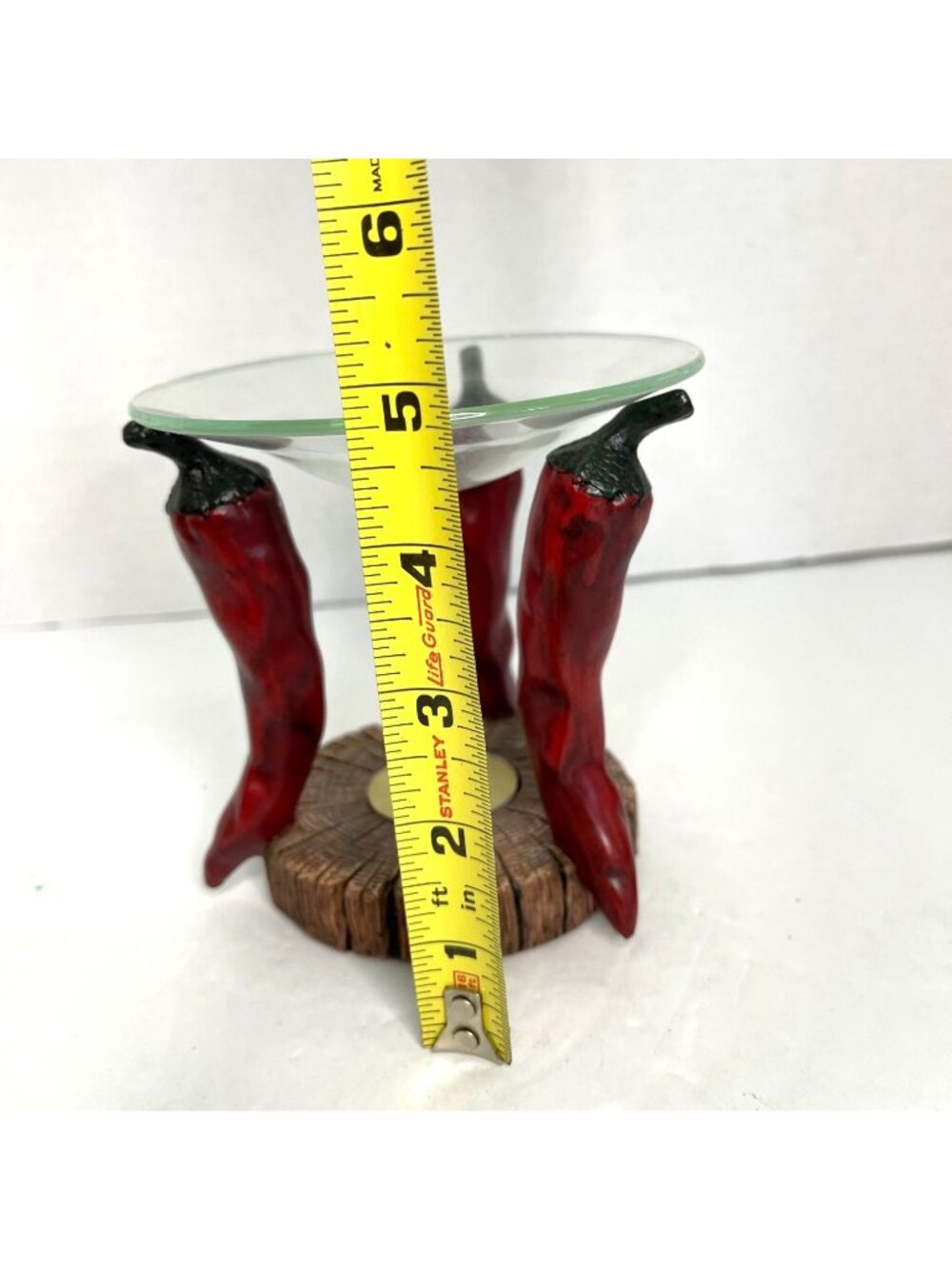Vintage 90s  Red Chili Pepper Wax Warmer Oil Burner Candle Holder Southwestern - Picture 7 of 8